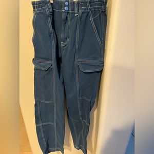 Dark turquoise cargo pants